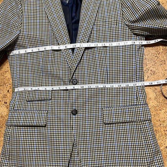 J. Peterman Company Men’s Cotton Checkered Plaid Sports Coat Blazer NWOT Sz 38 - Picture 13 of 16